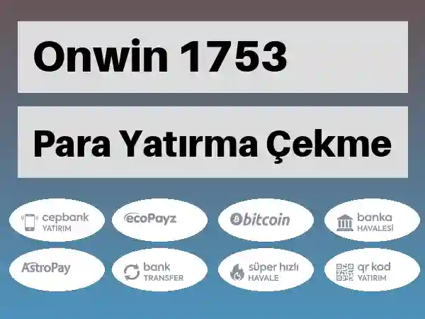 Onwin Mobil Para yatırma ve çekme 1753